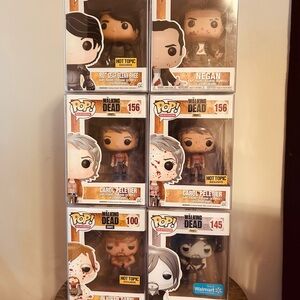 Funko Pop! Television The Walking Dead Exclusive Lot #157 #573 #156 #100 #145